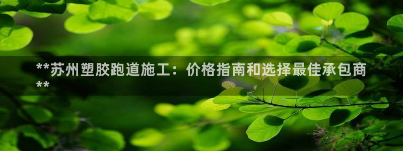 谈球吧app下载：**苏州塑胶跑道施工：价格指南和选择最佳承包商
**