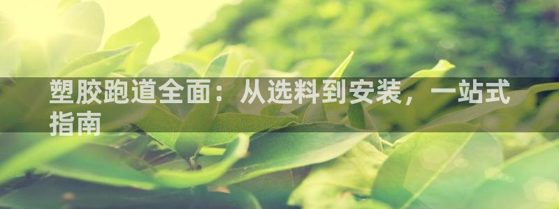 谈球吧中国官方网站：塑胶跑道全面：从选料到安装，一站式
指南