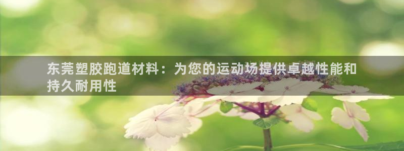 谈球吧综合官网app：东莞塑胶跑道材料：为您的运动场