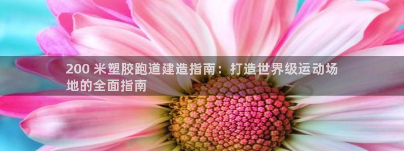 谈球吧官网在线入口网址：200 米塑胶跑道建造指南：打造世界级运动场
地的全面指南