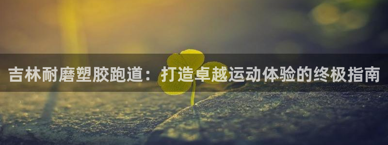 谈球吧平台正规吗可靠吗：吉林耐磨塑胶跑道：打造卓越运动体验的终极指南